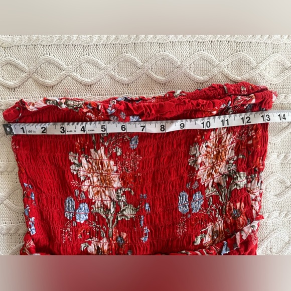 American Eagle Outfitters Red Floral Jumpsuit - Picture 3 of 14
